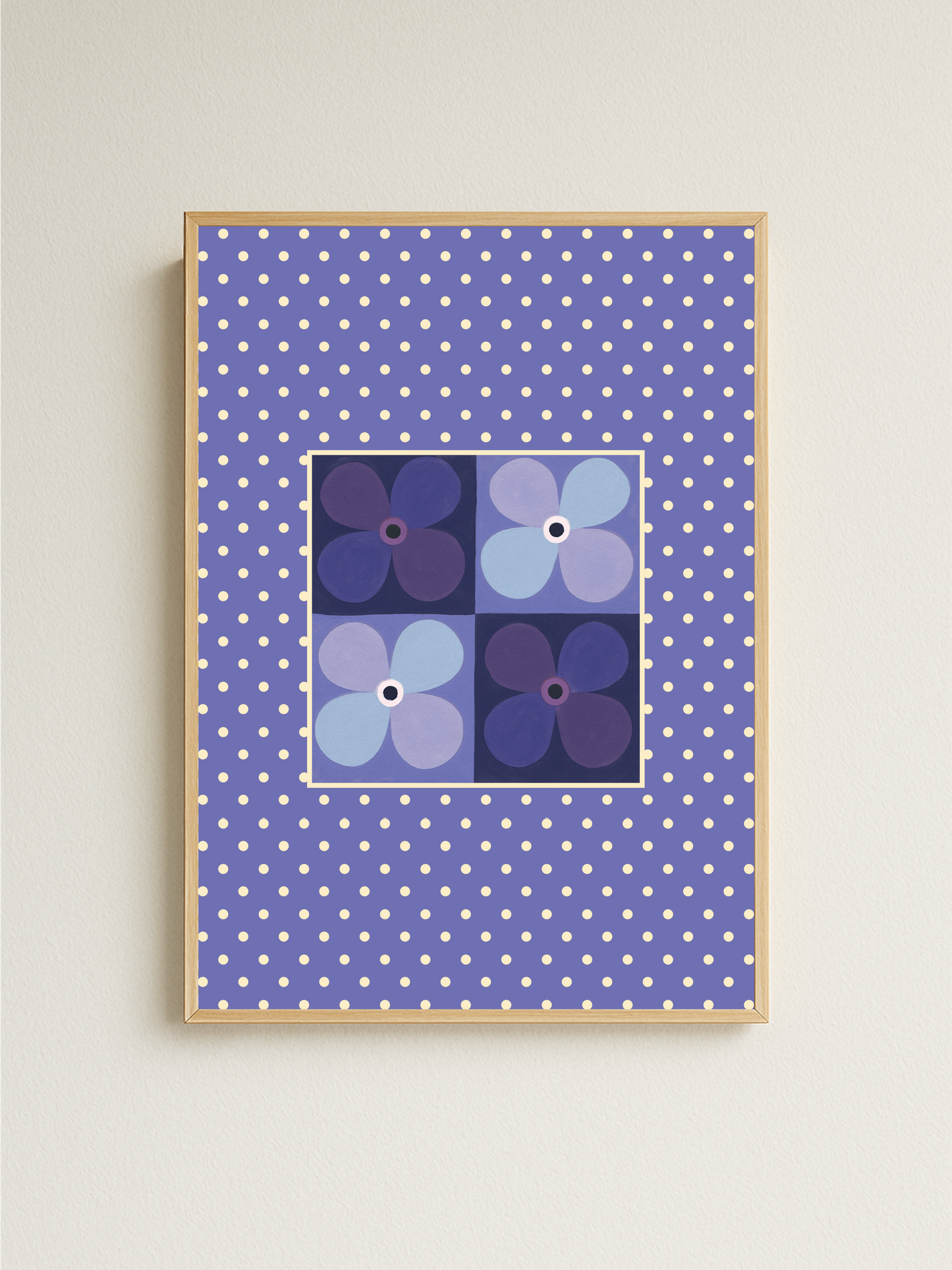Polka Dot Pansy Print