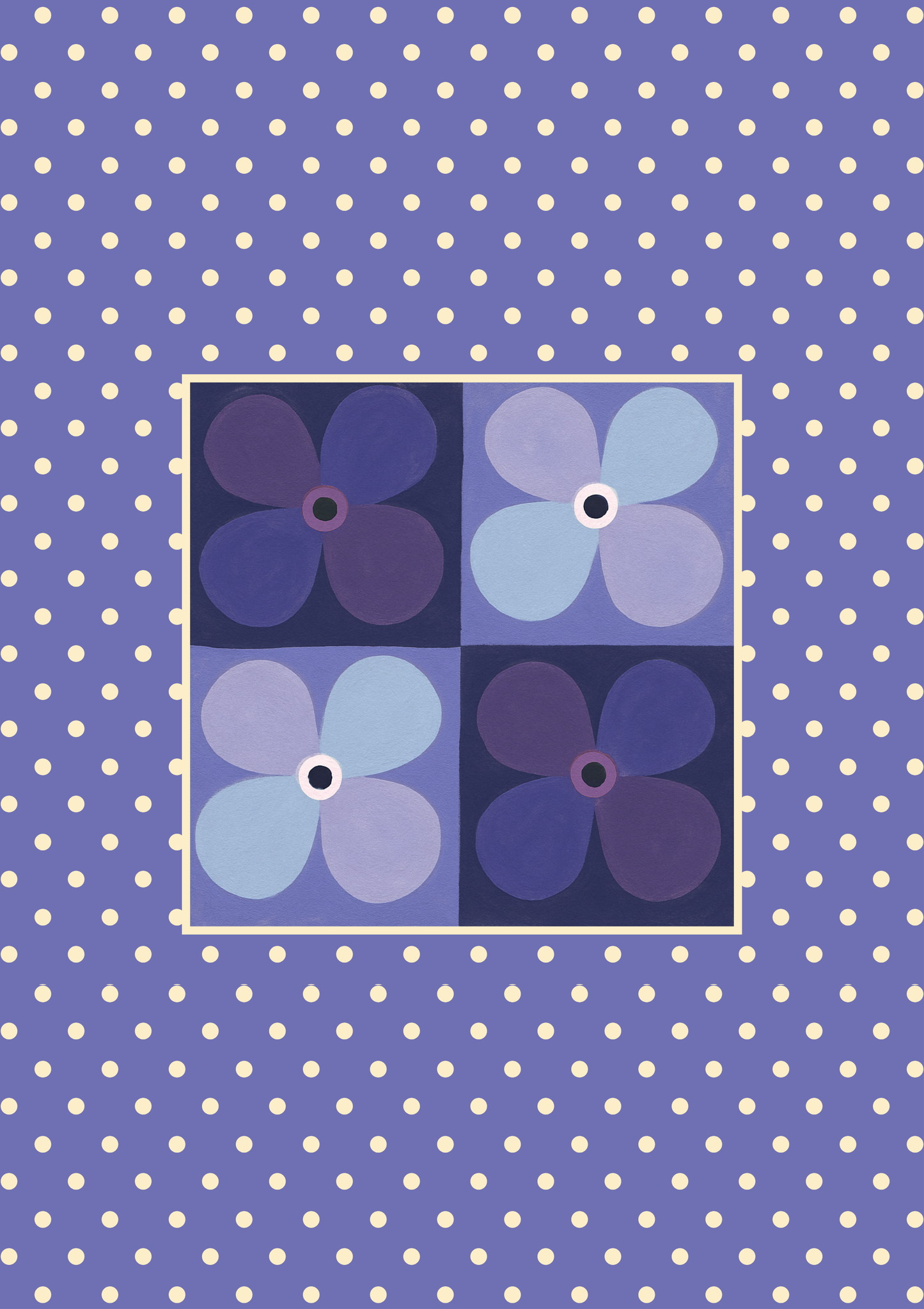 Polka Dot Pansy Print