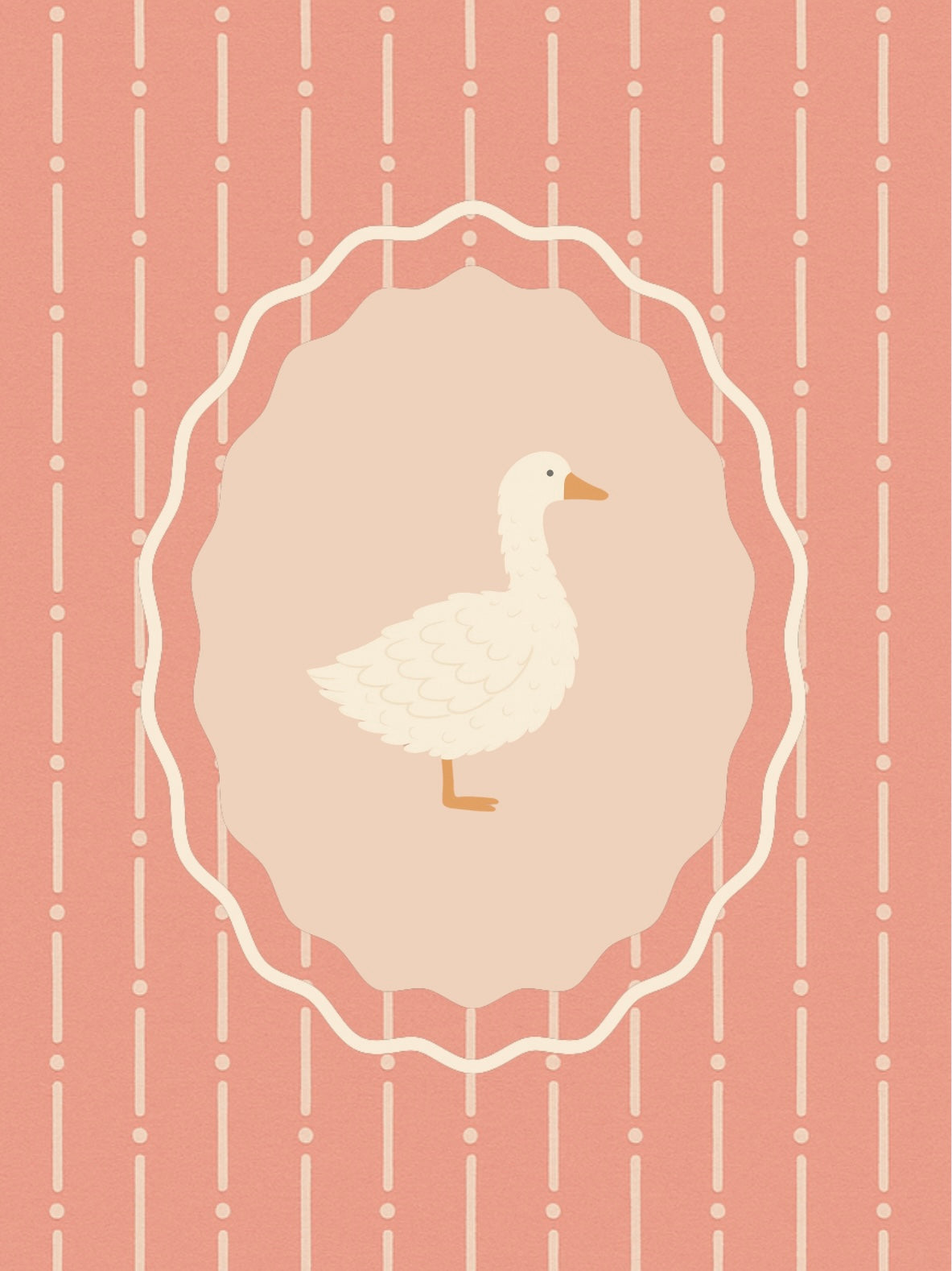 Peaches And Cream Goose Print