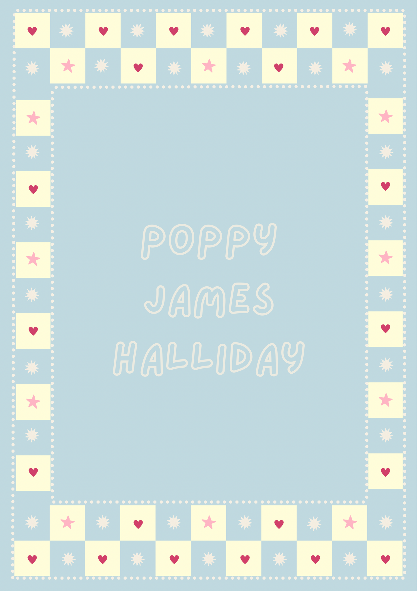 Hearts And Stars Personalised Print