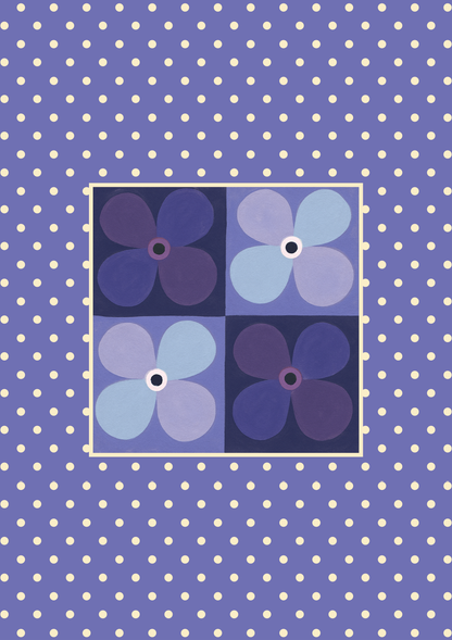 Polka Dot Pansy Print