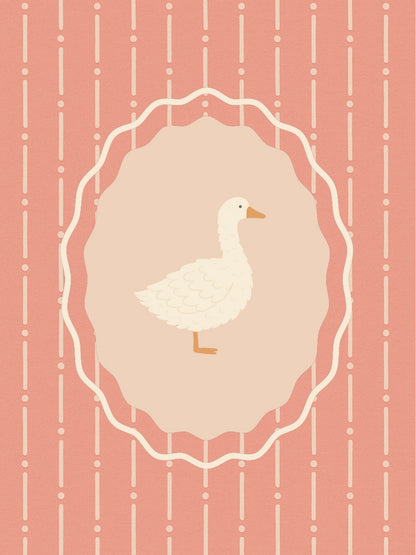 Peaches And Cream Goose Print