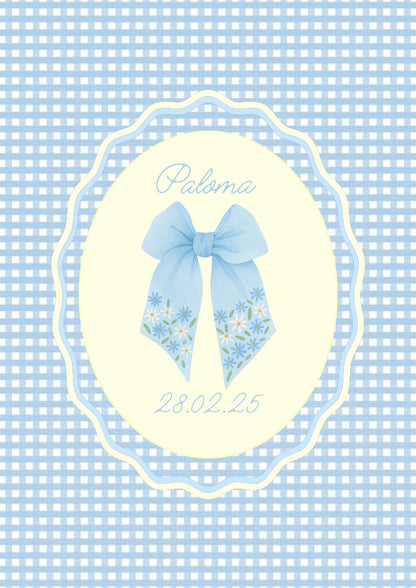 Gingham Butter Personalised Print