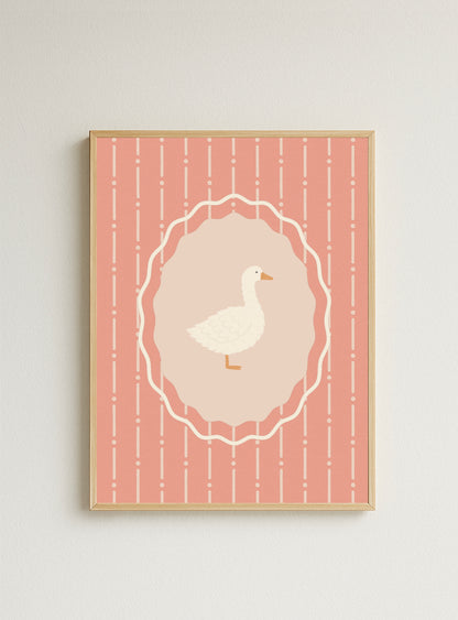 Peaches And Cream Goose Print