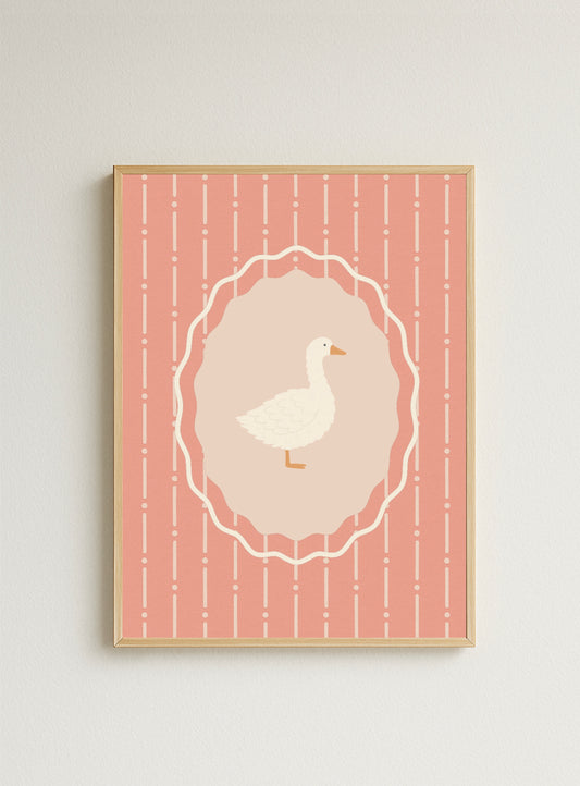 Peaches And Cream Goose Print