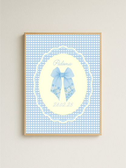 Gingham Butter Personalised Print