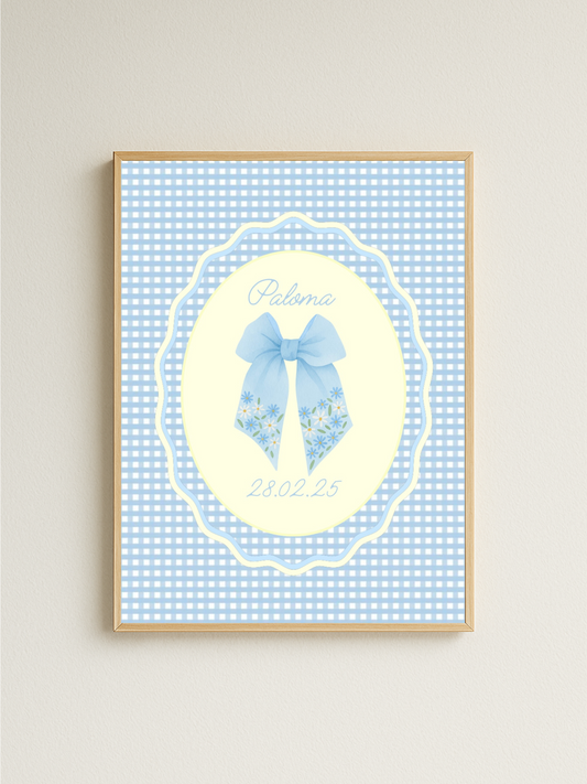 Gingham Butter Personalised Print